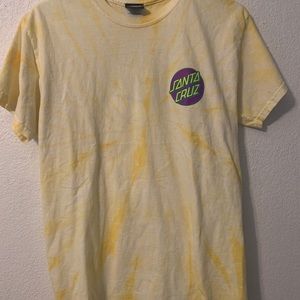 Santa Cruz yellow tie-dye shirt